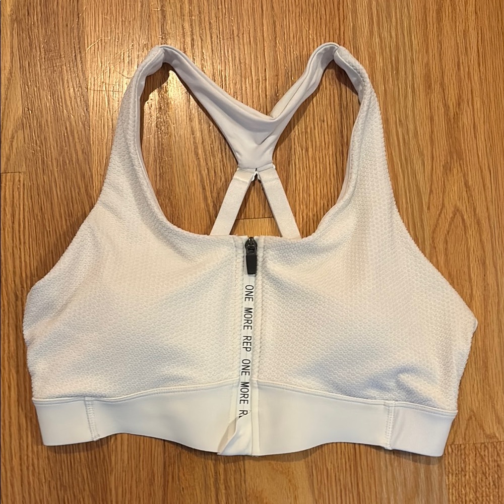 ZYIA XL Racerback, adjustable straps, zippered front Sports Bra